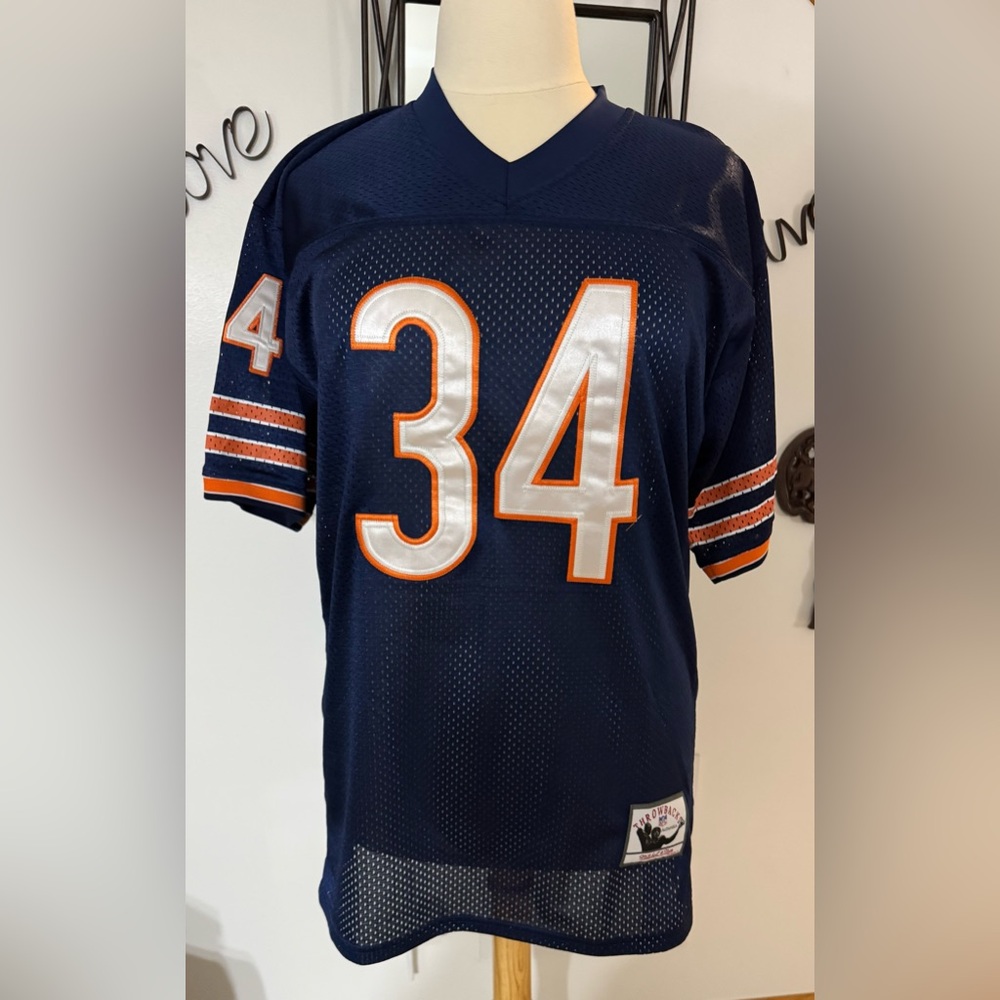NFL Mitchell & Ness Walter Payton Jersey, Navy, Men, Size 43